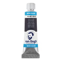 Tube 10 ml - Peinture aquarelle Van Gogh Watercolors - Noir Oxyde n°735 - Fine - Semi-opaque