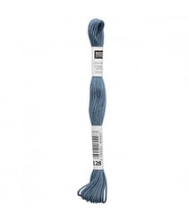 Fil à broder mouliné Uni - Rico Design 128 Bleu