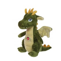 Peluche - Peluche Dragon sonore, vert 17 cm