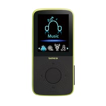 Lenco Lecteur MP3 de Sport 4GB avec Podomètre Écran TFT 1.8 pouces et Enregistreur Vocal Noir / Vert