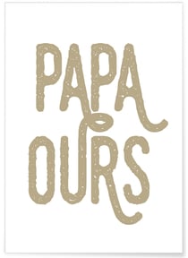 Affiche 'Papa ours' | A3 : 29,7x42cm