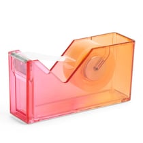 Dévidoir de ruban adhésif - Orange semi-transparent - Rechargeable - Bureau - Miquelrius
