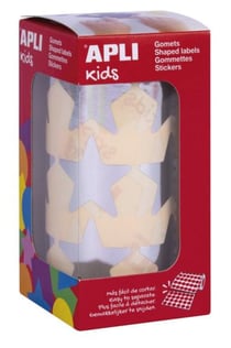 Rouleau gommettes étoiles 33 mm argent