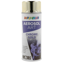 Bombe de peinture - Effet chrome or - Brillant - Tous supports - Aérosol Art