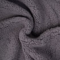 Tissu Fausse fourrure Sherpa Gris anthracite
