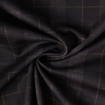 Tissu Bengaline carreaux sur fond Noir