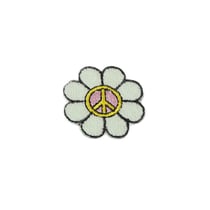 Ecusson thermocollant paix fleur 3cm x 3cm