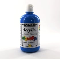 Peinture Acrylique en bouteille bleu 500ml - Amt