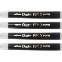 Recharges pour crayon pinceau Pentel FP10-A - Noir - Lot de 12 boîtes de 4 recharges