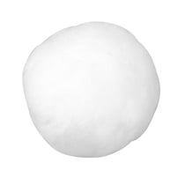 Pompons, blanc, 75 mm, 6 pces