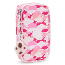 Trousse Kipling 50 Pens 21 CM Haut de Gamme Pink Palm