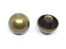 5 BOUTONS TIGE Métal Bronze Demi-Dôme Demi-Rond 11,5 mm 1 trou - creation couture diy