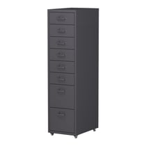 Caisson de bureau armoire meuble de rangement à roulettes avec 8 tiroirs