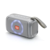 Enceinte Bluetooth Portable LED Étanche Son 360° Support TF AUX FM Gris YONIS