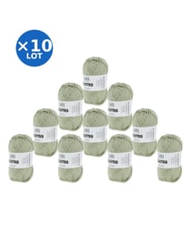 Lot de 10 pelotes QUATTRO de Lang Yarns – 500 g de coton mercerisé 91 Vert