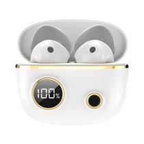 Ecouteurs Bluetooth 5.2 Etanches Réduction De Bruit Stéréo Sport Avec Boîtier Blanc YONIS