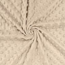 Tissu minky à pois, haute qualité, Cappuccino - au mètre, par 50 cm - Laize : 150 cm