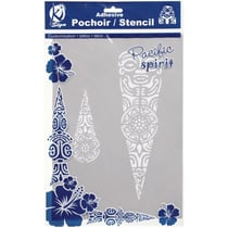Pochoir adhésif pour tissu Poignard tribal A4