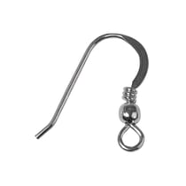 925 argent crochets d'oreille, 20 mm, 2 pces