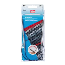 Prym 212162 Aiguilles à tricoter circulaires MS 60 cm 5,00 mm Argent