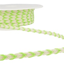 Bobine 25m galon bicolore 6mm Vert fluo