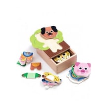 puzzle bois 3 pieces arbramix - Djeco - Vert