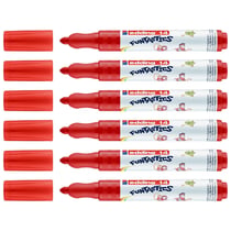 Lot de 6 feutres de coloriage pointe ronde 3 mm - EDDING - Funtastics - Rouge