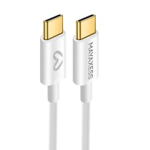 Mayaxess Câble de charge USB-C vers USB-C pour iPhone 17 Pro 1m Blanc