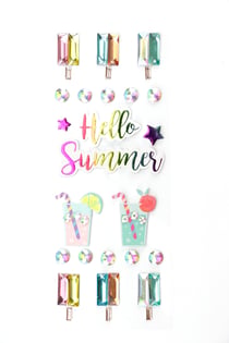 LOT STICKERS HELLO SUMMER 22 PIECES 35