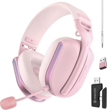 Casque Gaming sans Fil PS5/PS4/Switch/PC - Oniverse - 2,4 GHz, Bluetooth, batterie 33h Polaris Rose