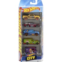 Pack de 5 vehicules hot wheels : hw city - mattel - jbj75 - set voitures miniatures