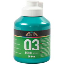 Peinture acrylique métallisée, vert, 500 ml/ 1 flacon