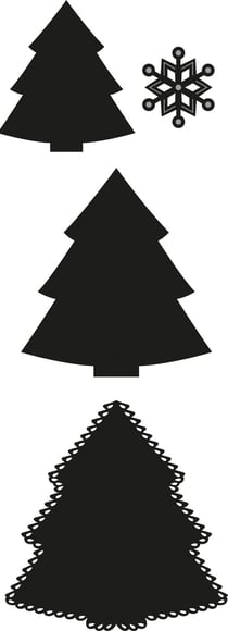 Gabarit de découpe et d'embossage Marianne Design - Formes d'arbre de Noël