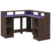 Bureau table poste de travail meuble d'ordinateur informatique étude et lumières LED