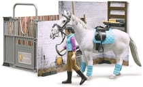 Coffret Ecurie - Bruder - Bworld - Cavalière Cheval Et Accessoires