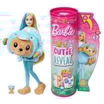 Poupée barbie cutie reveal ourson dauphin 10 surprises - costume peluche animal - mattel - hrk25