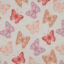 Tissu Jersey Coton Papillon Glitter sur fond Ecru chiné