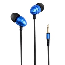 Écouteurs Smartphones Oreillettes Intra-Auriculaires Jack Nylon Bleu YONIS