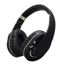 Casque Audio Bluetooth Pliable Confortable Son Stéréo Longue Autonomie Argent Noir YONIS