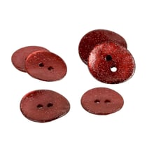 Lot de 3 boutons nacre paillettes bordeaux