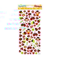 Autocollants réutilisables - Relief 3D - Coccinelles - Paillettes