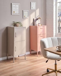 Armoire de bureau Acier Beige HURON - Beliani
