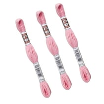 Lot de 3 échevettes 10m DMC Fil retors mat canevas tapisserie 100% coton rose  2776