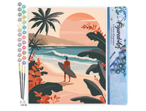 Peinture par Numéro Figured'Art - Vagues du soir - Kit de Loisir Créatif DIY Numéro d'Art Complet - 40x50cm sans châssis en bois