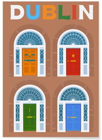 Affiche ville Dublin 2 | A3 : 29,7x42cm
