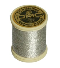 Fil à broder DMC Métallisé n°283A - Argenté - 40 m