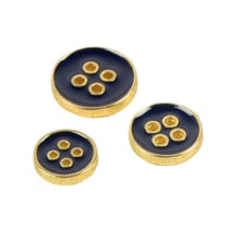 Bouton laqué bleu marine