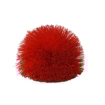 Broche fleur fluffly 7cm rouge