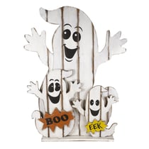 Famille de fantômes en bois - lumineux, à poser