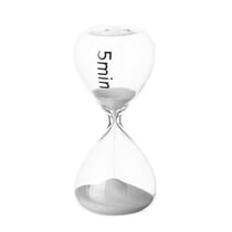 Sablier 5 minutes sable blanc